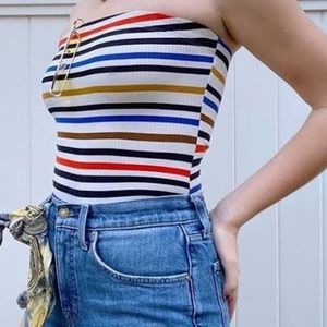 Urban outfitters striped bodysuit